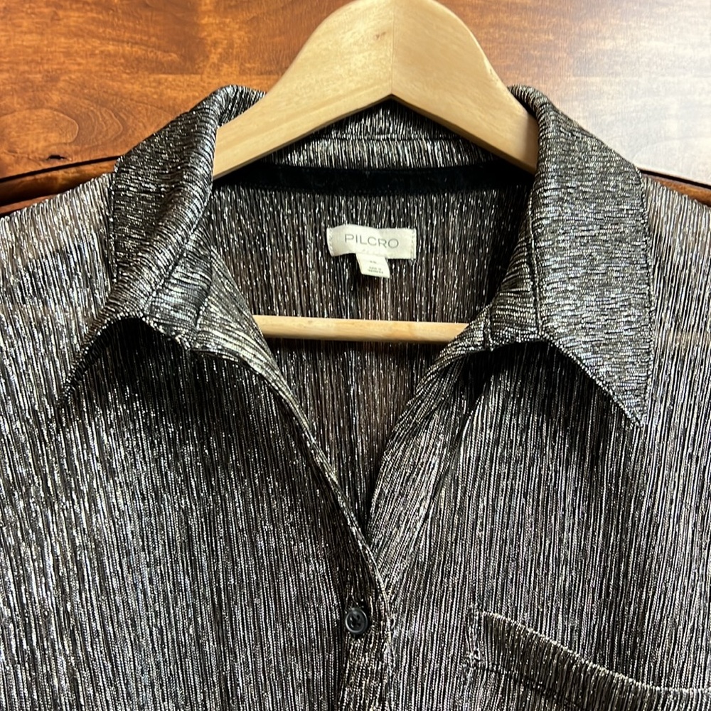 Anthropologie Pilcro Shimmery Button Up - image 2